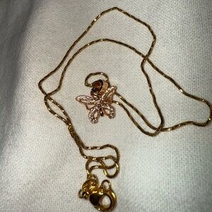 Gold Butterfly Pendant Necklace